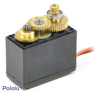 Metal gears and ball bearing in the Power HD high-torque digital servo HD-9150MG.