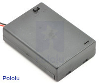 3-AA battery holder enclosed with switch.