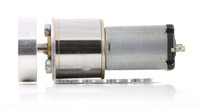 Mini gearmotor with bracket and hub.