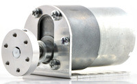 Gearmotor with bracket and hub.