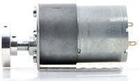 Gearmotor with bracket and hub.