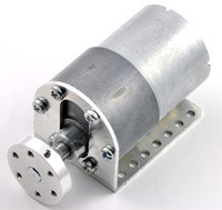 Gearmotor with bracket and hub.