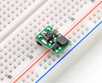 5V boost regulator NCP1402 in a breadboard.