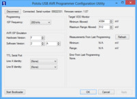 Pololu USB AVR programmer configuration utility for Windows.