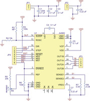 Schematic diagram of the md09b A4983 stepper motor driver carrier.