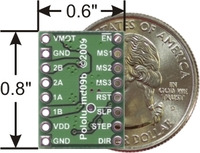A4983/A4988 stepper motor driver carrier with dimensions.