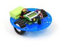 Pololu 5" round robot chassis RRC04A with an Orangutan SV-328 mounted flush with the chassis.