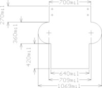 Mechanical outline of encoder PCB.