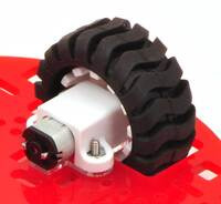 The Pololu 5" round robot chassis RRC04A using an included spacer.