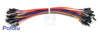 Premium Jumper Wire 50-Piece Rainbow Assortment M-F 6"