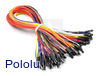 Premium Jumper Wire 50-Piece Rainbow Assortment M-F 12"