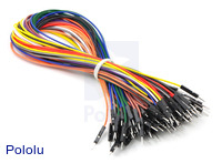 Premium Jumper Wire 50-Piece Rainbow Assortment M-M 12"
