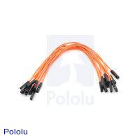 Premium Jumper Wire 10-Pack F-F 6" Orange