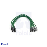 Premium Jumper Wire 10-Pack F-F 6" Green