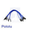 Premium Jumper Wire 10-Pack F-F 6" Blue