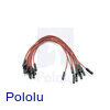 Premium Jumper Wire 10-Pack M-F 6" Brown