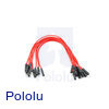 Premium Jumper Wire 10-Pack M-F 6" Red