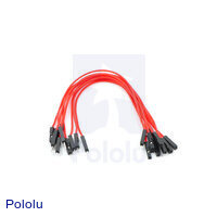 Premium Jumper Wire 10-Pack M-F 6" Red
