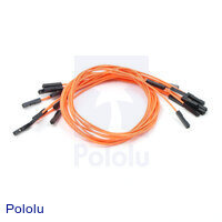 Premium Jumper Wire 10-Pack F-F 12" Orange