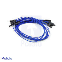 Premium Jumper Wire 10-Pack F-F 12" Blue