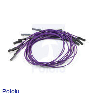 Premium Jumper Wire 10-Pack F-F 12" Purple