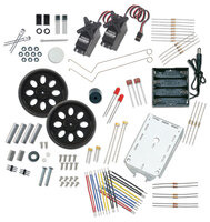 Parts included in the Boe-Bot Robot Kit.