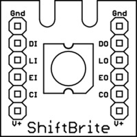 Pinout diagram for the ShiftBrite module.