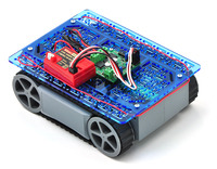 Pololu RP5/Rover 5 wide expansion plate with a TReX Jr. and an RC receiver.