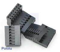0.1" (2.54mm) Crimp Connector Housing: 2x7-Pin 5-Pack