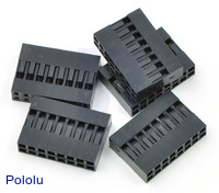 0.1" (2.54mm) Crimp Connector Housing: 2x8-Pin 5-Pack