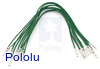 Wires with Pre-crimped Terminals 10-Pack F-F 6" Green
