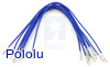 Wires with Pre-crimped Terminals 10-Pack F-F 6" Blue