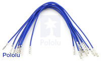 Wires with Pre-crimped Terminals 10-Pack F-F 6" Blue