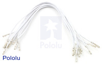 Wires with Pre-crimped Terminals 10-Pack F-F 6" White