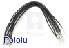 Wires with Pre-crimped Terminals 10-Pack M-F 6" Black