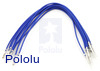 Wires with Pre-crimped Terminals 10-Pack M-F 6" Blue