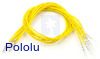Wires with Pre-crimped Terminals 10-Pack M-F 12" Yellow