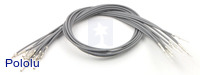 Wires with Pre-crimped Terminals 10-Pack M-F 12" Gray