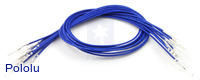 Wires with Pre-crimped Terminals 10-Pack M-M 12" Blue