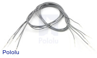 Wires with Pre-crimped Terminals 5-Pack M-M 24" Gray