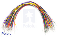 Wires with Pre-crimped Terminals 50-Piece Rainbow Assortment M-M 12"