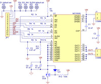 Schematic diagram of the MC33926 motor driver carrier.