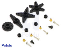 Hardware for the high-torque servo with metal gears.