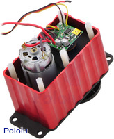 Removing the end cap of the Torxis servo reveals a Pololu Jrk 21v3.