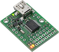 Micro Maestro 6-channel USB servo controller without headers.