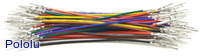 Wires with Pre-crimped Terminals 50-Piece Rainbow Assortment M-M 3"