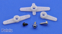 An example of hardware included with the Power HD micro servo HD-1900A.  Actual hardware might vary.