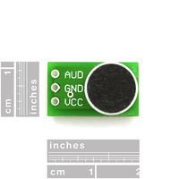 Electret microphone breakout board top view.
