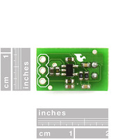 Electret microphone breakout board bottom view.