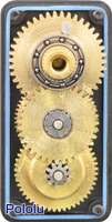 Metal gears and ball bearings of the Power HD high-torque servo 1501MG.